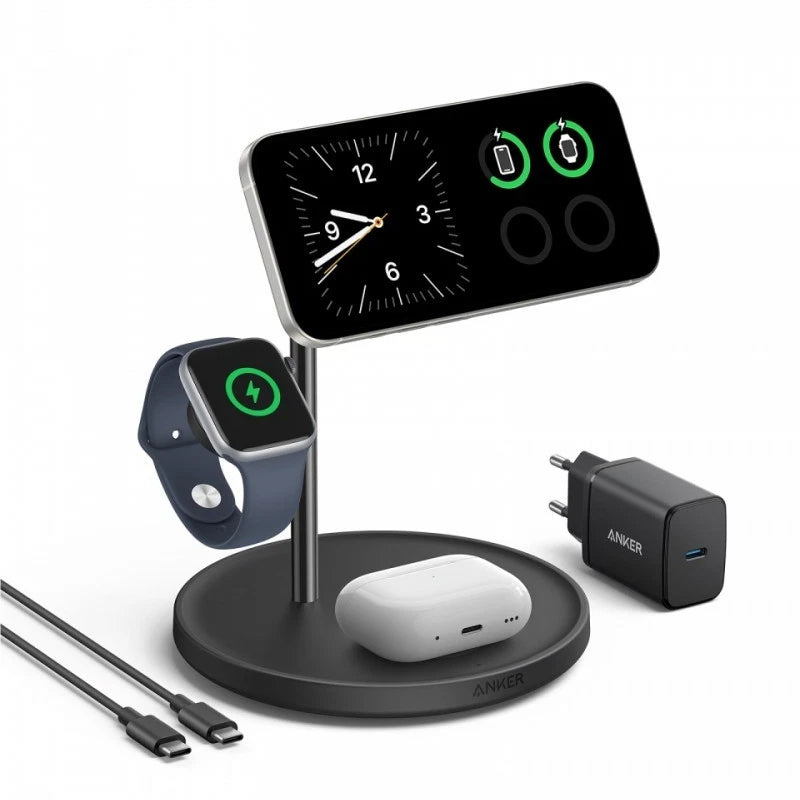 Anker MagGo 3in1 Wireless Network Charger, 25W, 1.67A, Black B25M3311
