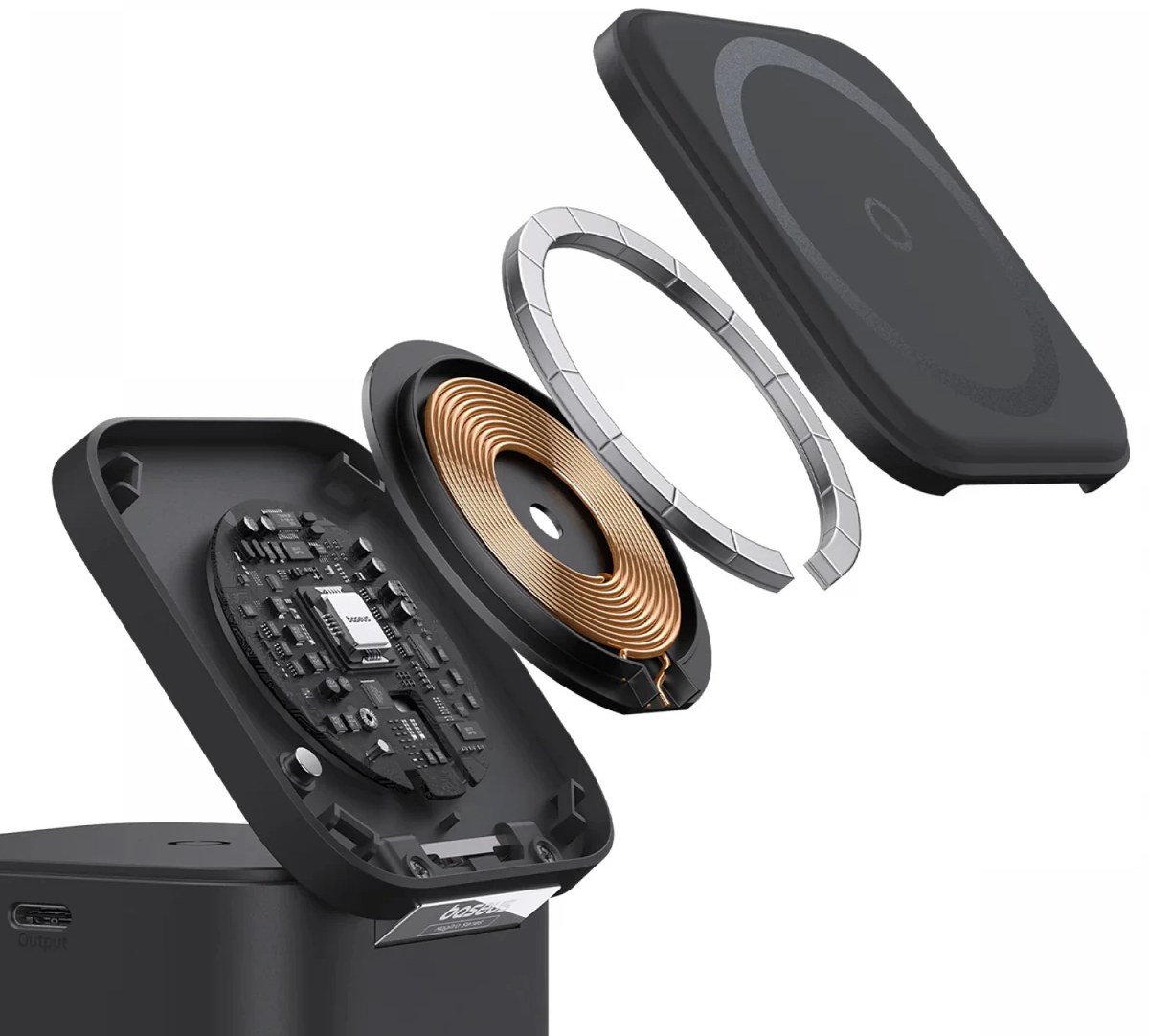 Baseus MagPro 3-in-1 Wireless USB-C Wall Charger, 25W, 1 x USB-C, Black P10264100123-01
