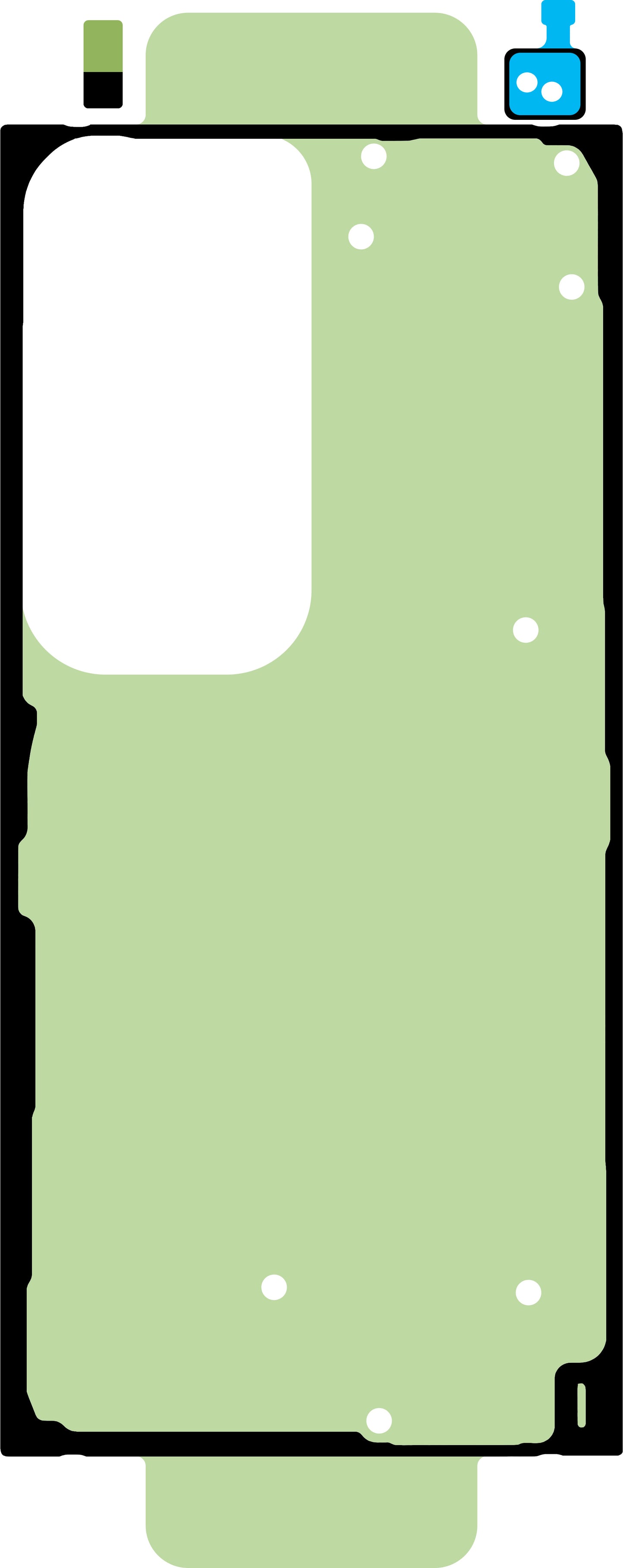 Battery Cover Adhesive Kit for Samsung Galaxy S23 Ultra S918, Service Pack GH82-30559A