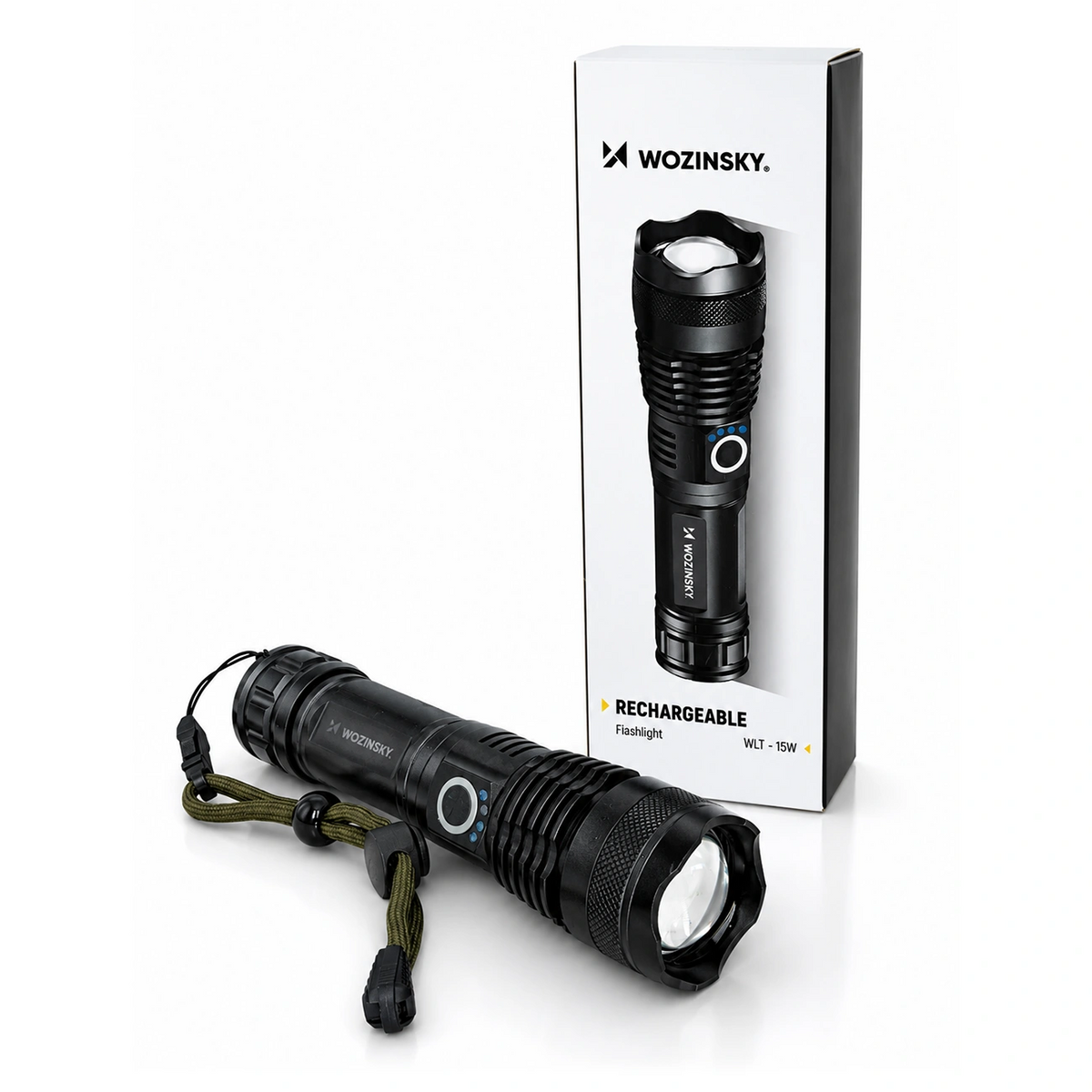 LED Flashlight WZK WLT-15W, 1500lm, IP65