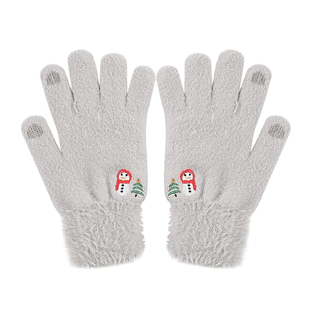 Techsuit Women's Winter Touchscreen Gloves ST0011, Size 17cm, Gray