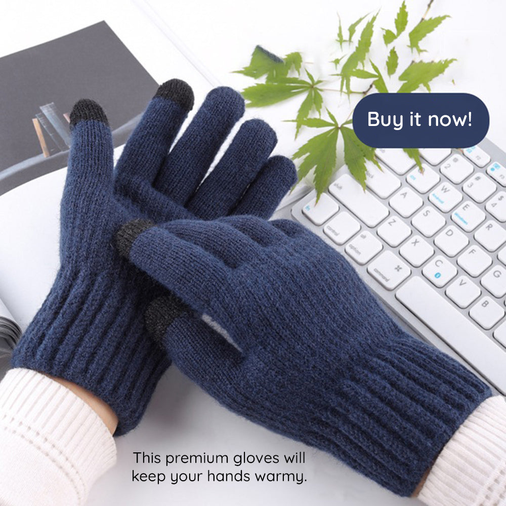 Unisex Winter Touchscreen Gloves Techsuit ST0012, Size 22cm, Light Gray