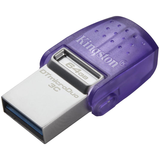 External Memory USB-A 3.2 / USB-C Kingston microDuo 3C, 64Gb DTDUO3CG3/64GB