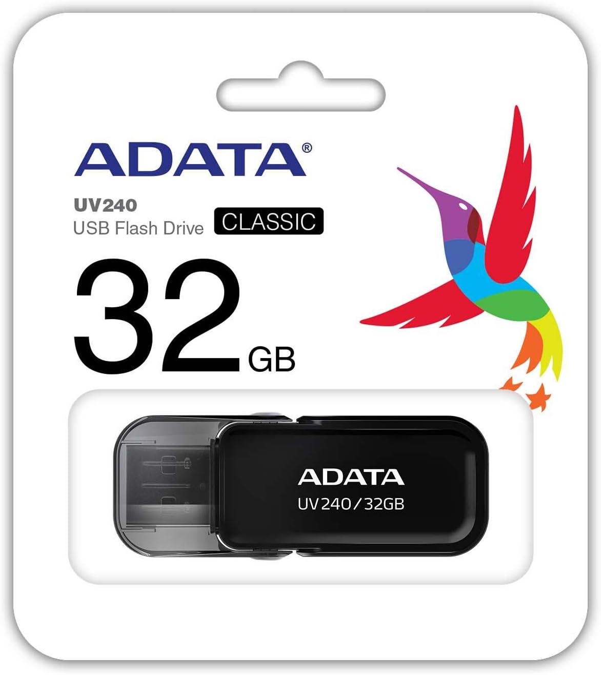 External USB-A Memory USB-A Adata UV240, 32Gb AUV240-32G-RBK AUV240-32G-RBK