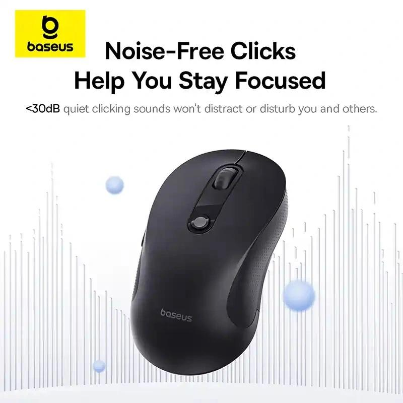 Wireless Mouse Baseus F02, 1600DPI, BT, Black B0203203