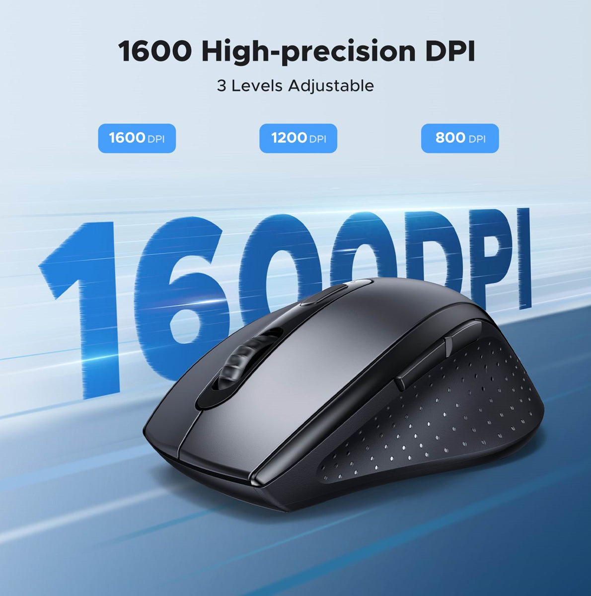 UGREEN M511 Wireless Mouse, 1600DPI, Black