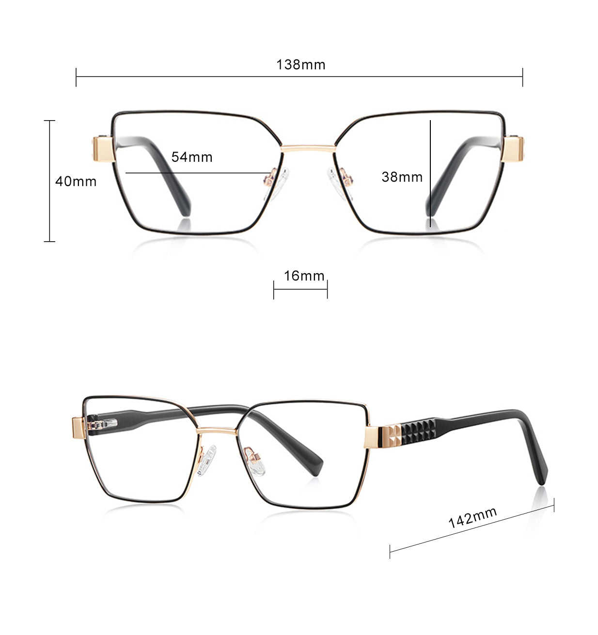 Techsuit 3169 Women's Computer Glasses, Anti-Blue Light, Brown