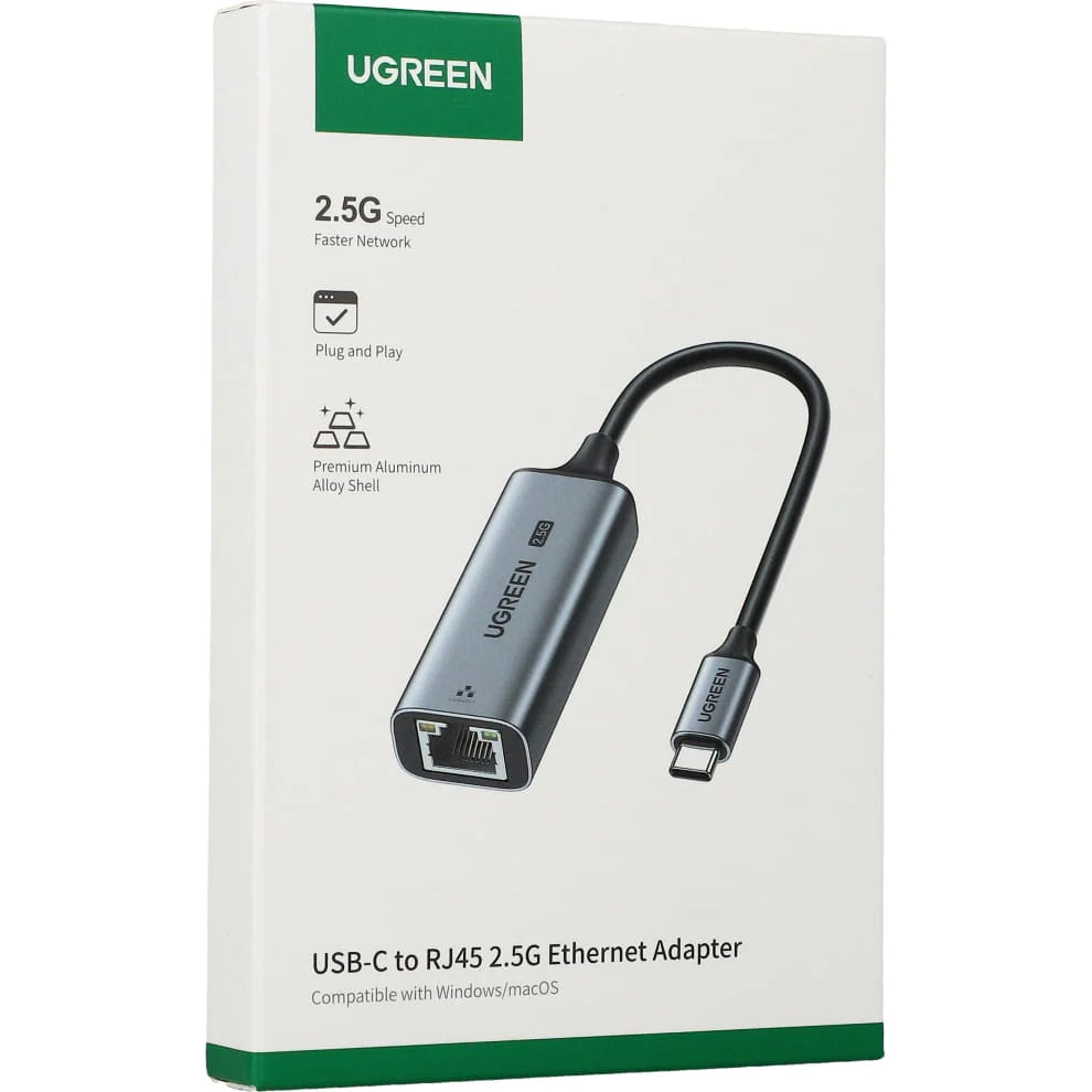 UGREEN CM648 Network Card, RJ45, USB, Gray