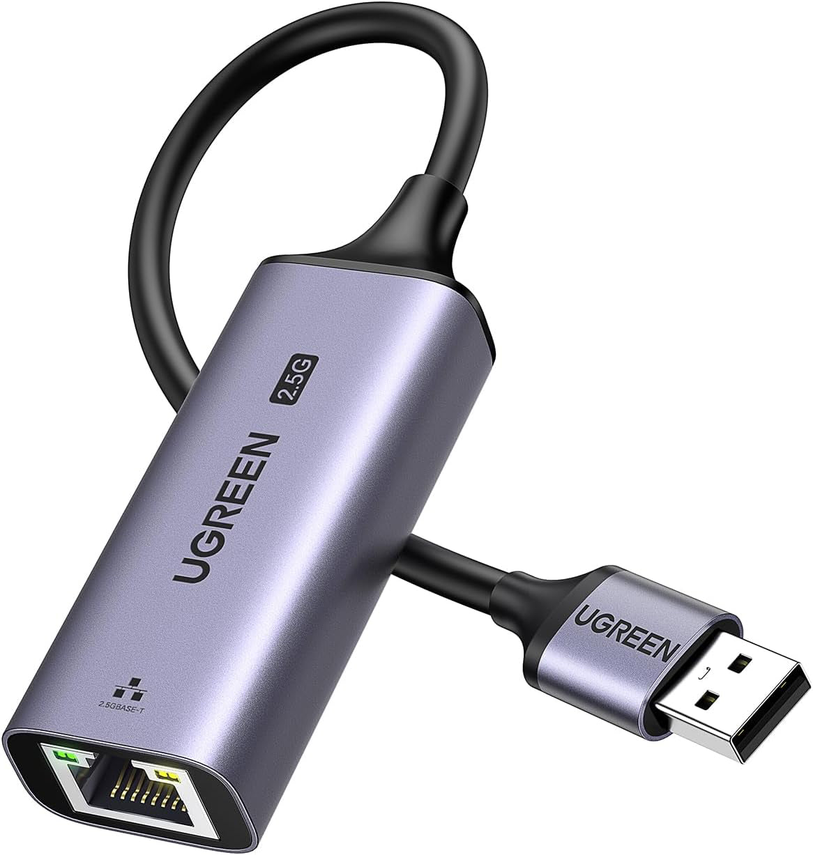UGREEN CM648 Network Card, RJ45, USB, Gray