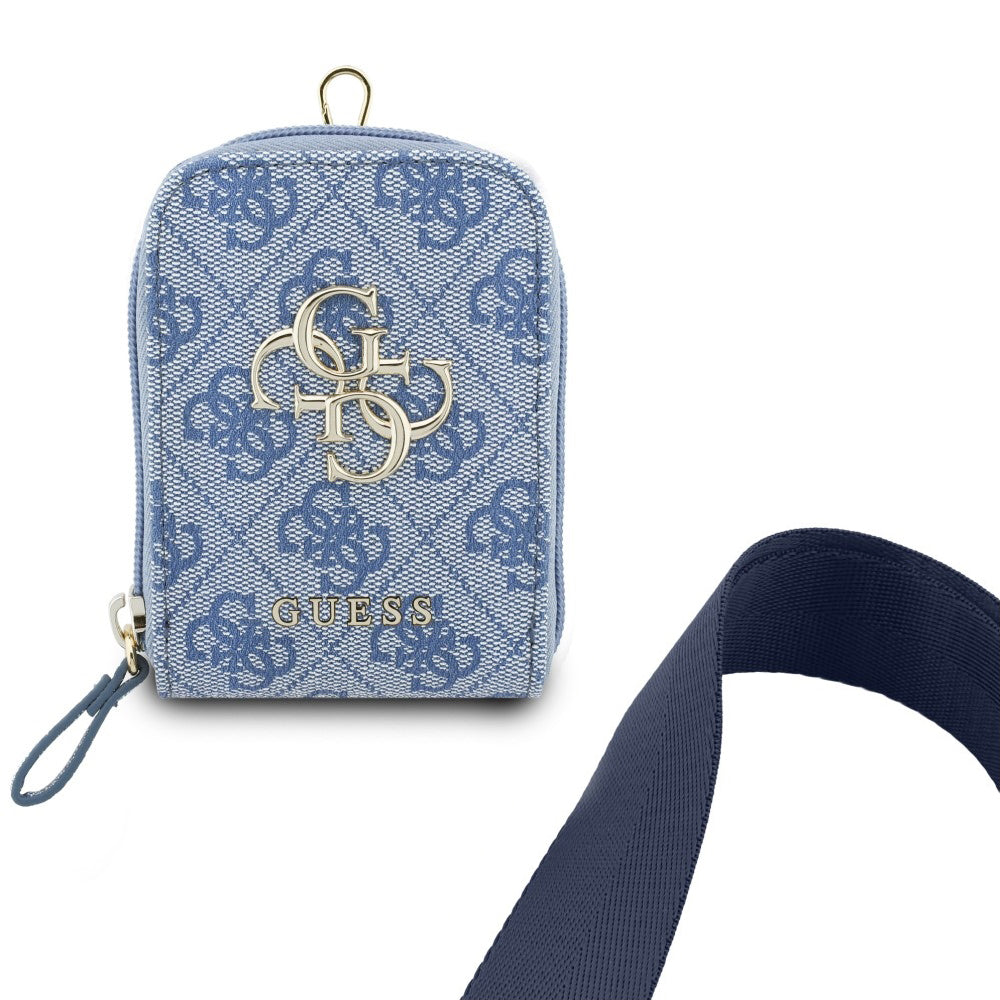 Wallet and Guess 4G Metal Logo Phone Lanyard, Blue