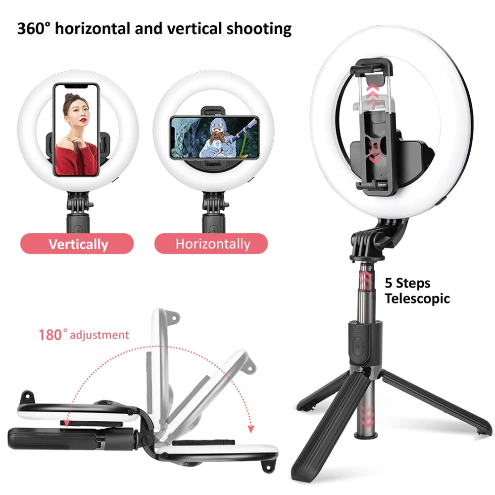 Selfie Stick Bluetooth Techsuit L07, Universal, Black