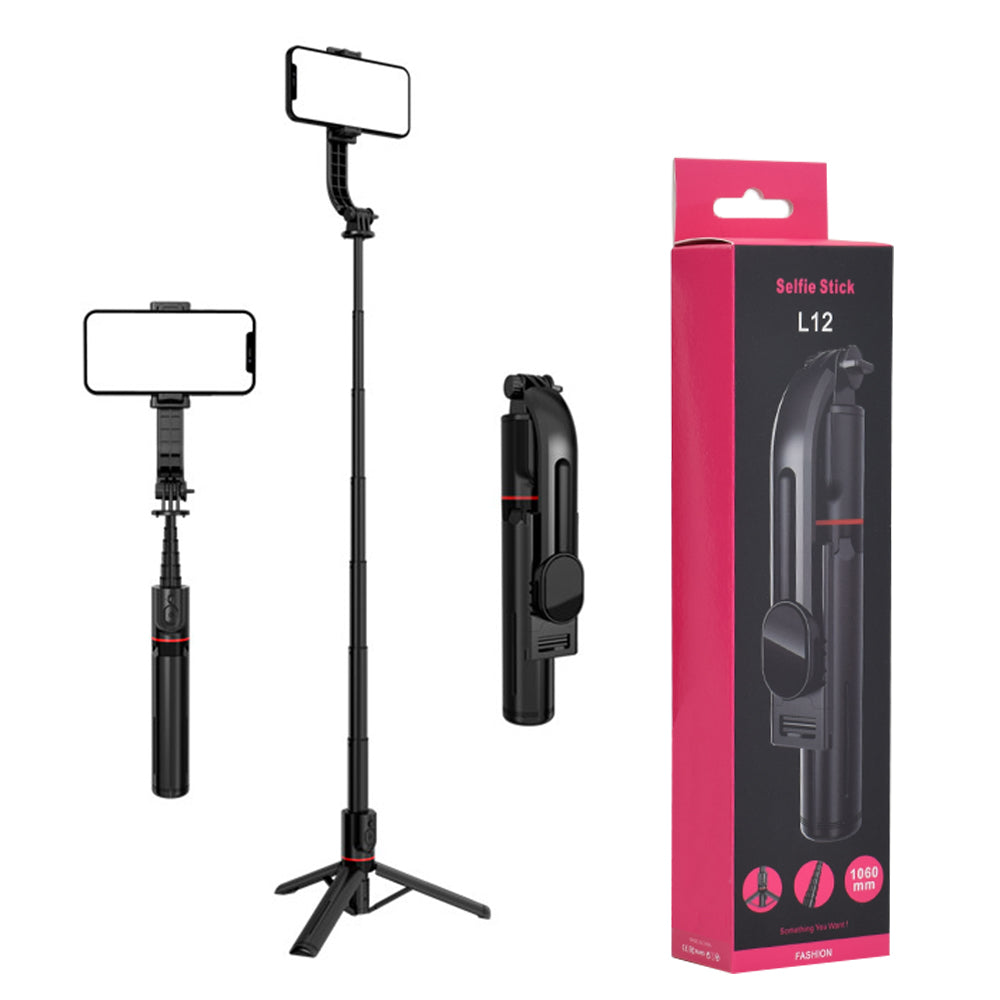 Selfie Stick Bluetooth Techsuit L12, Universal, Black