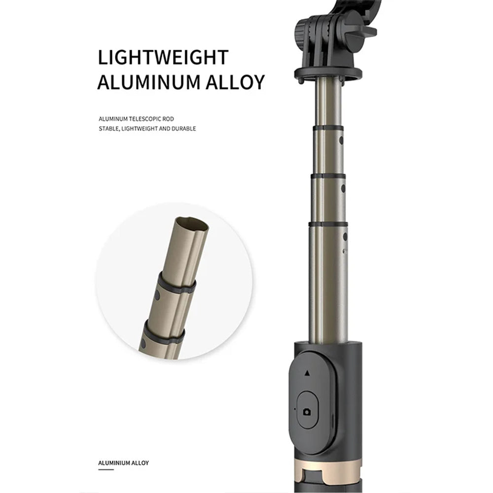 Selfie Stick Bluetooth Techsuit Q03, Universal, Black
