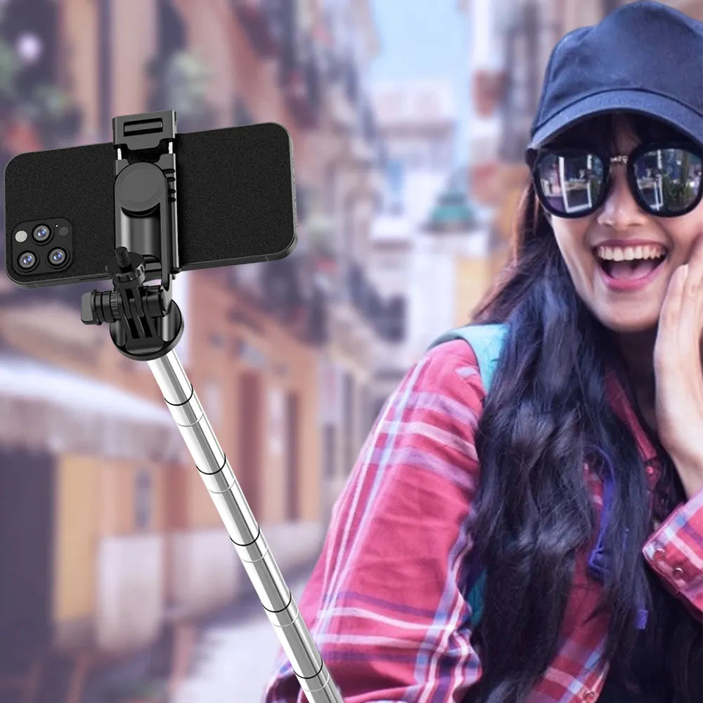 Selfie Stick Bluetooth Techsuit Q06, Universal, Black