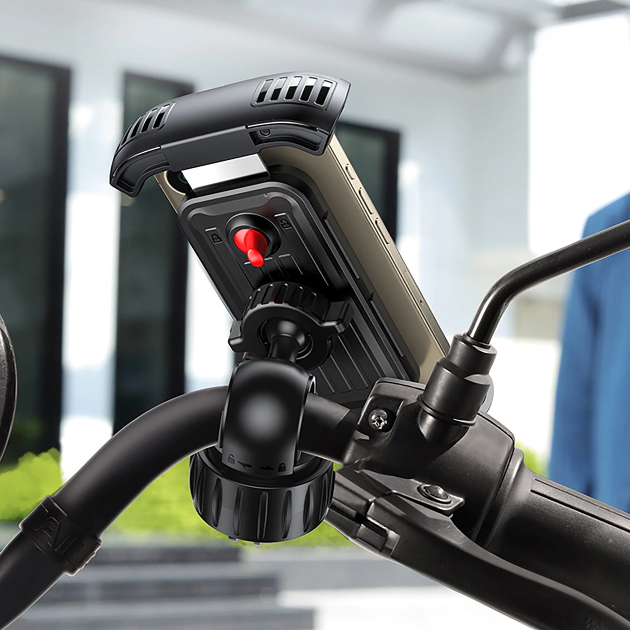 UGREEN LP494 Bicycle Motorcycle Holder, 4.7inch - 6.8inch, Black