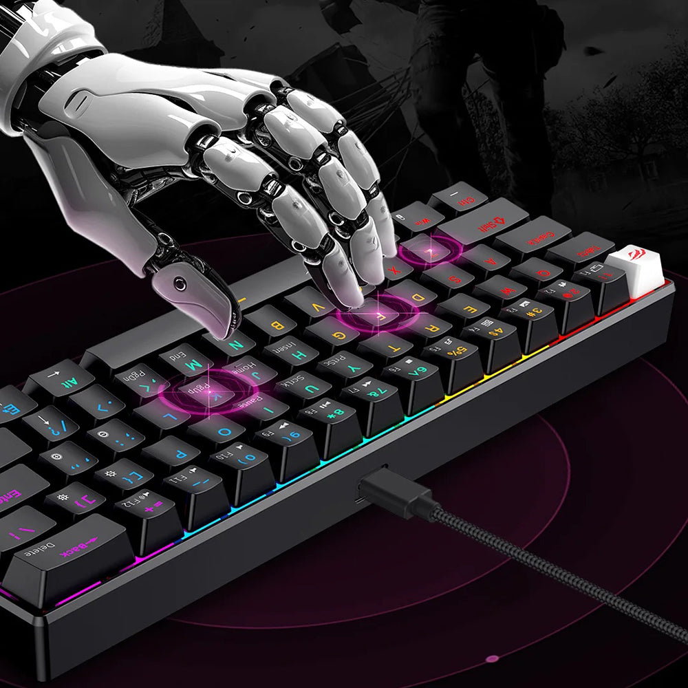 HAVIT KB903L Gaming Keyboard, RGB, 1.8m, White