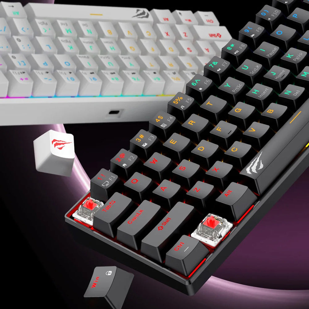 Wired USB Gaming Keyboard HAVIT KB903L, RGB, 1.8m, Blue White
