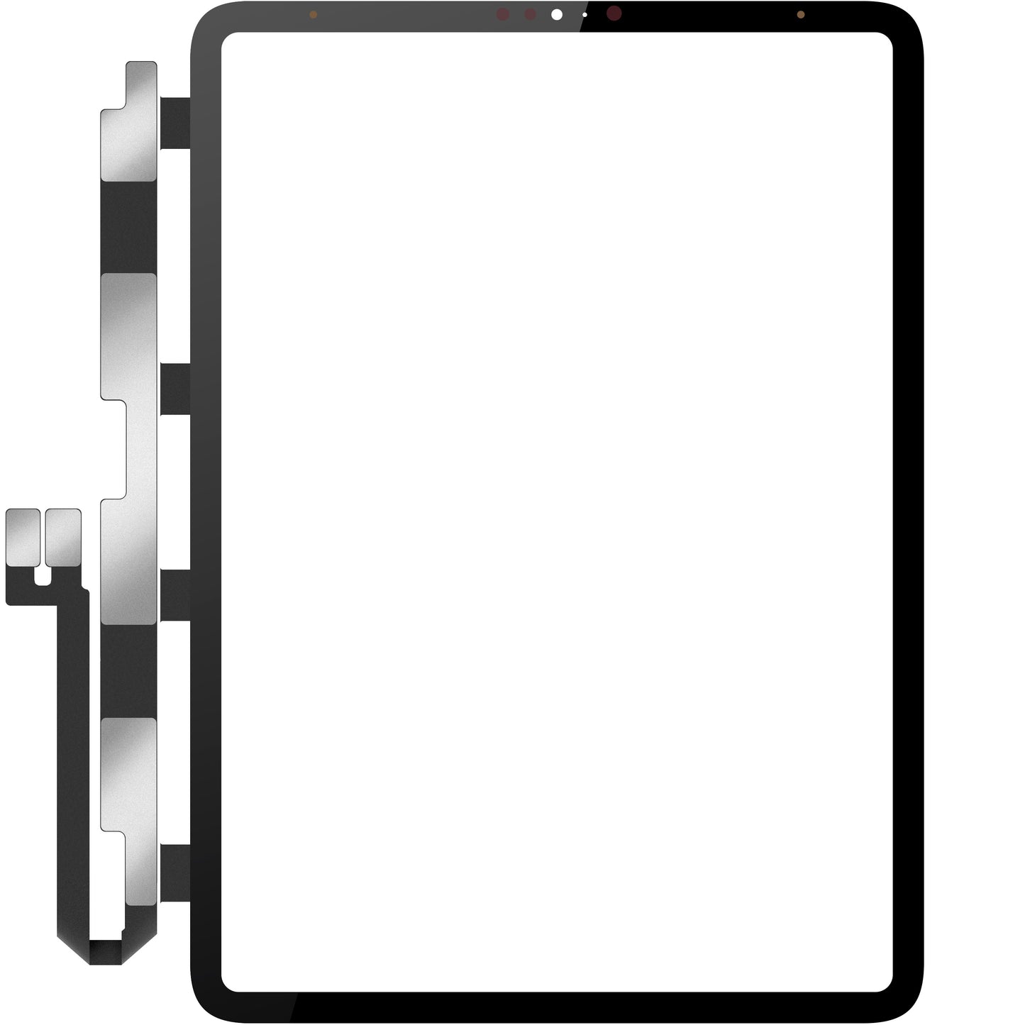 Touchscreen Forward Guard OCA for Apple iPad Pro 12.9 (2021), Black
