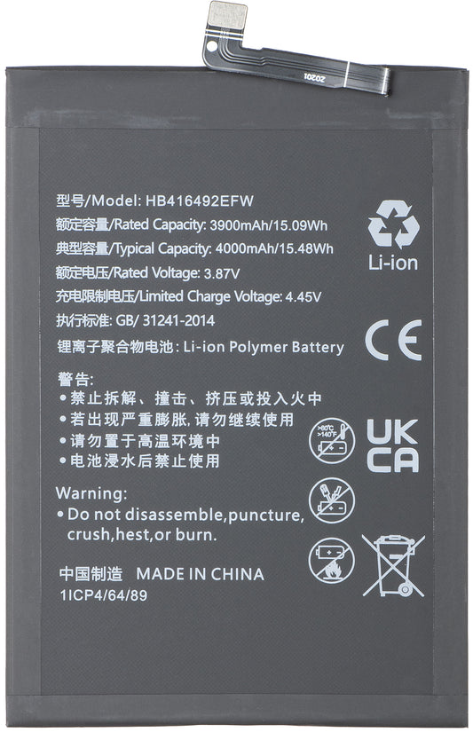 Battery for Honor X8 4G, HB416492EFW