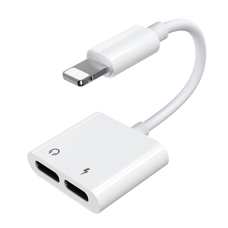 Lightning Audio Adapter - 2 x Lightning Joyroom S-Y104, White