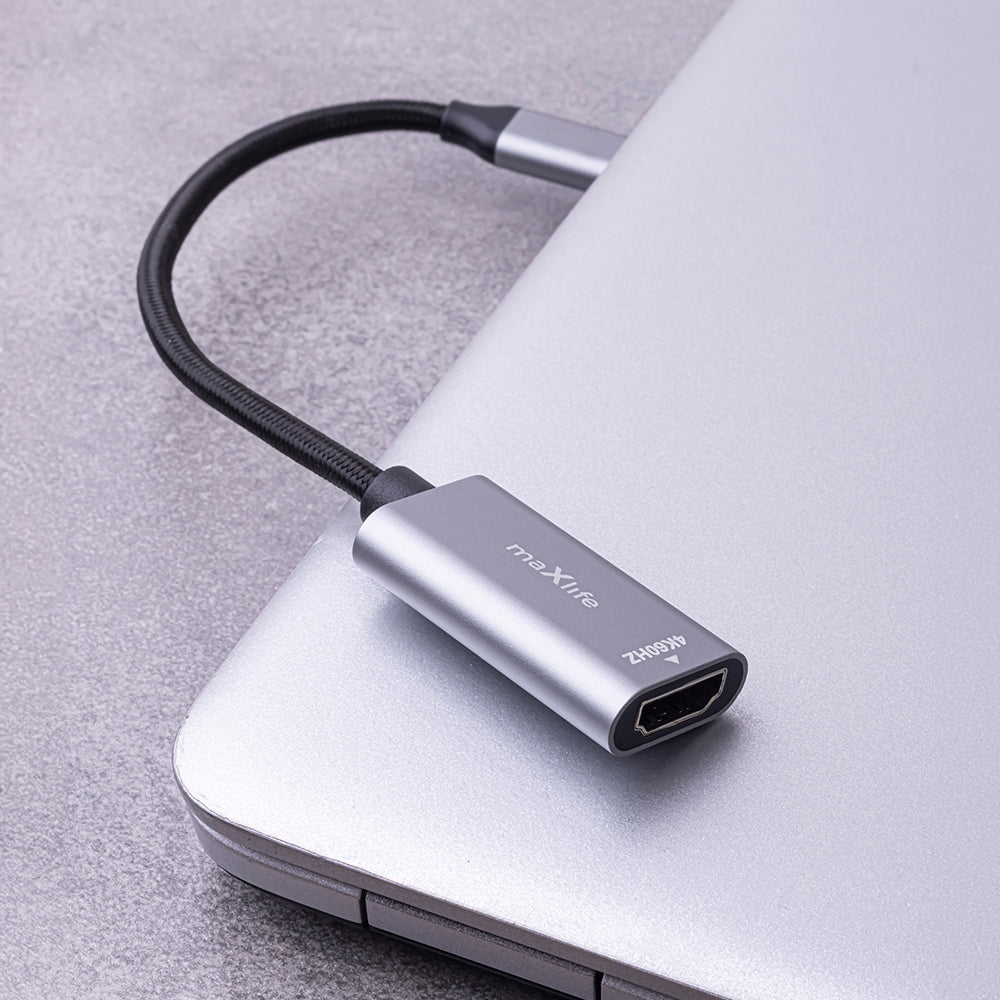USB-C to HDMI Audio and Video Adapter MaXlife MXHC-01, Gray