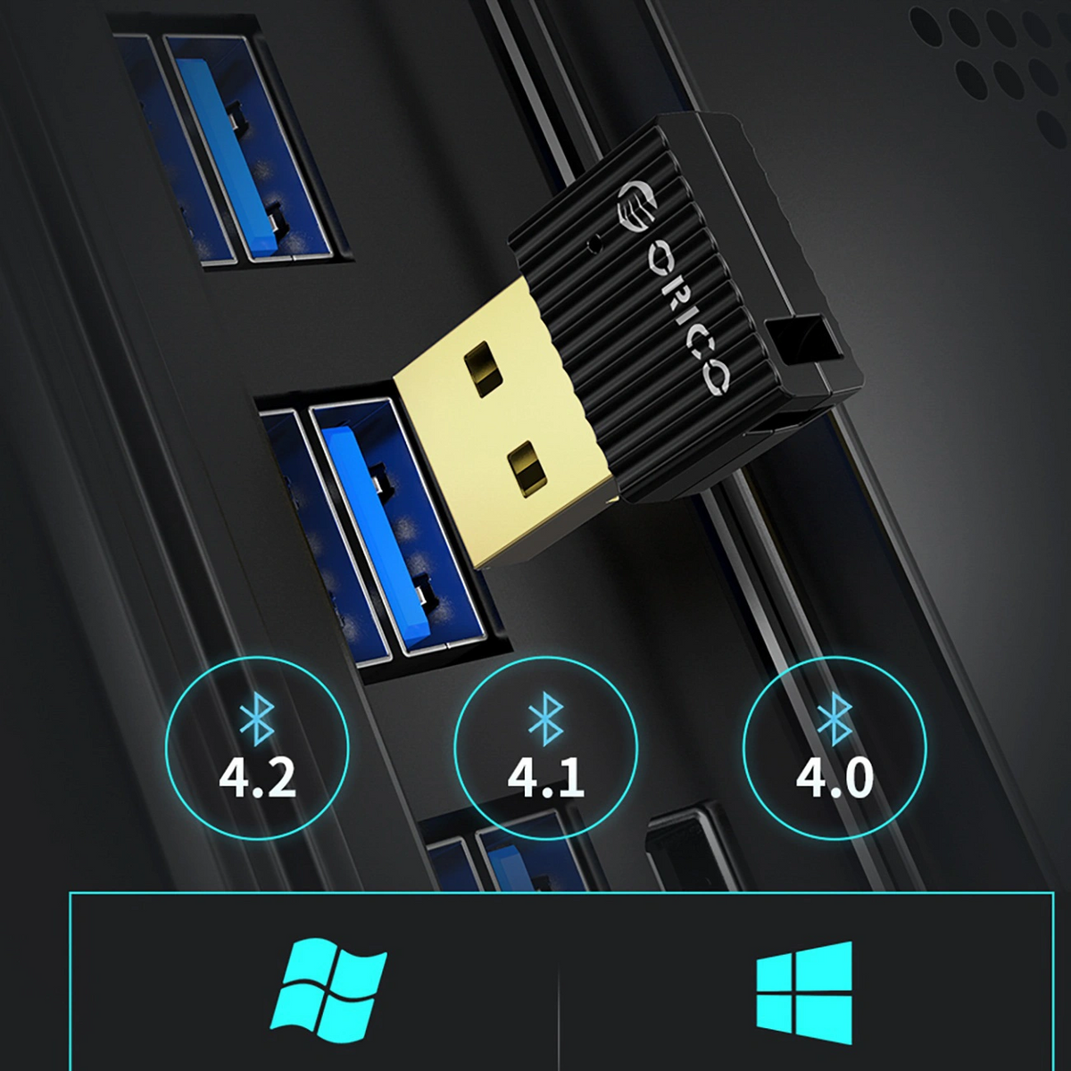 Orico BTA-508 USB Bluetooth Adapter, Black