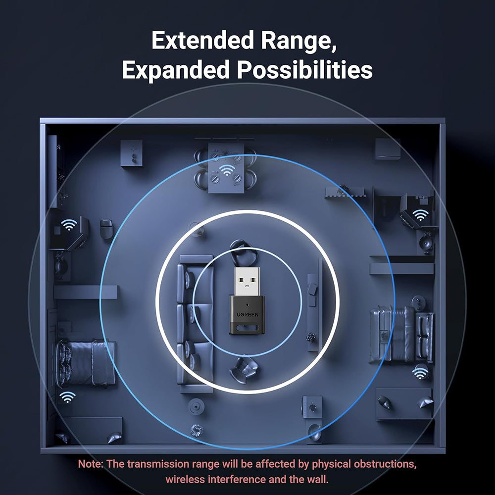 UGREEN CM591 (35995) USB Bluetooth Adapter, Black