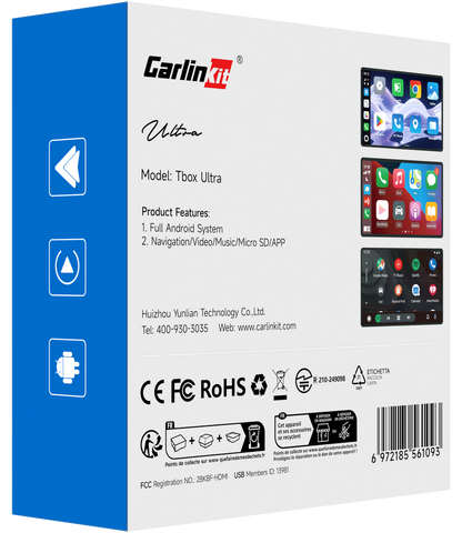Carplay / Android Auto Wireless Adapter Carlinkit TBox Ultra 2 for Apple iPhone / Android Series, 8GB RAM / 128GB