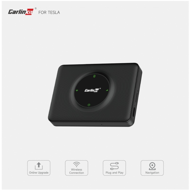 Carplay / Android Auto Wireless Carlinkit Adapter compatible with Tesla Model 3 / X / Y / S for Apple iPhone / Android Series CPC200-T2C