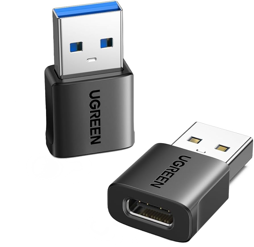 USB-C to USB-A Data and Charging Adapter UGREEN US701 (45275), Set of 2 pieces, Black