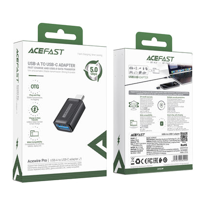 OTG USB-C to USB-A Acefast J1 Adapter, Black
