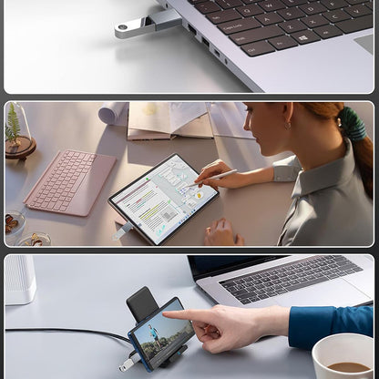 OTG USB-C to USB-A Adapter Techsuit A8 SlateVolt, Gray