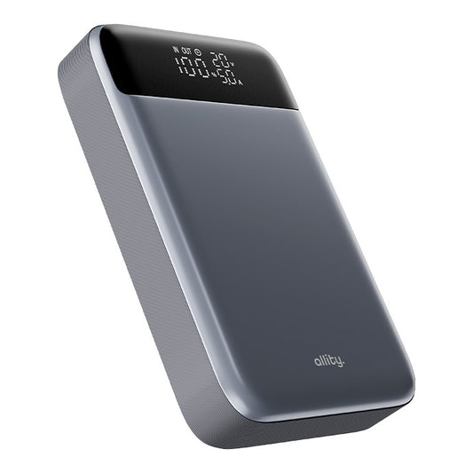 Allity External Battery. APB-200 PocketPower, 19200mAh, 130W, QC + PD, 1 x USB-A - 2 x USB-C, Gray