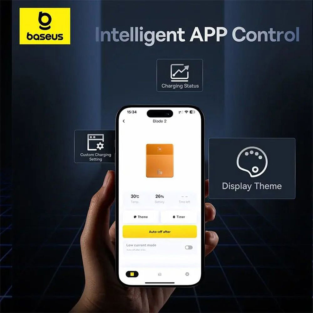 Baseus Blade 2 External Battery, 12000mAh, 65W, PD, 2 x USB-C, Orange P10063801733-00