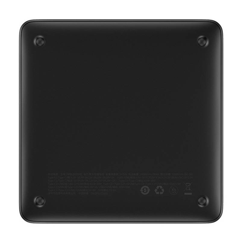 Baseus Blade HD External Battery, 20000mAh, 100W, QC + PD, 2 x USB-A - 2 x USB-C, Black PPBL000301