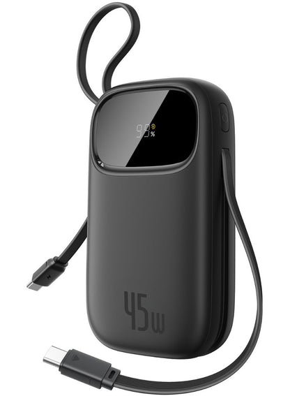 Baseus EnerFill FC31 Qpow 3 External Battery, 10000mAh, 45W, QC + PD, 1 x USB-A - 3 x USB-C, Black P10082102123-00