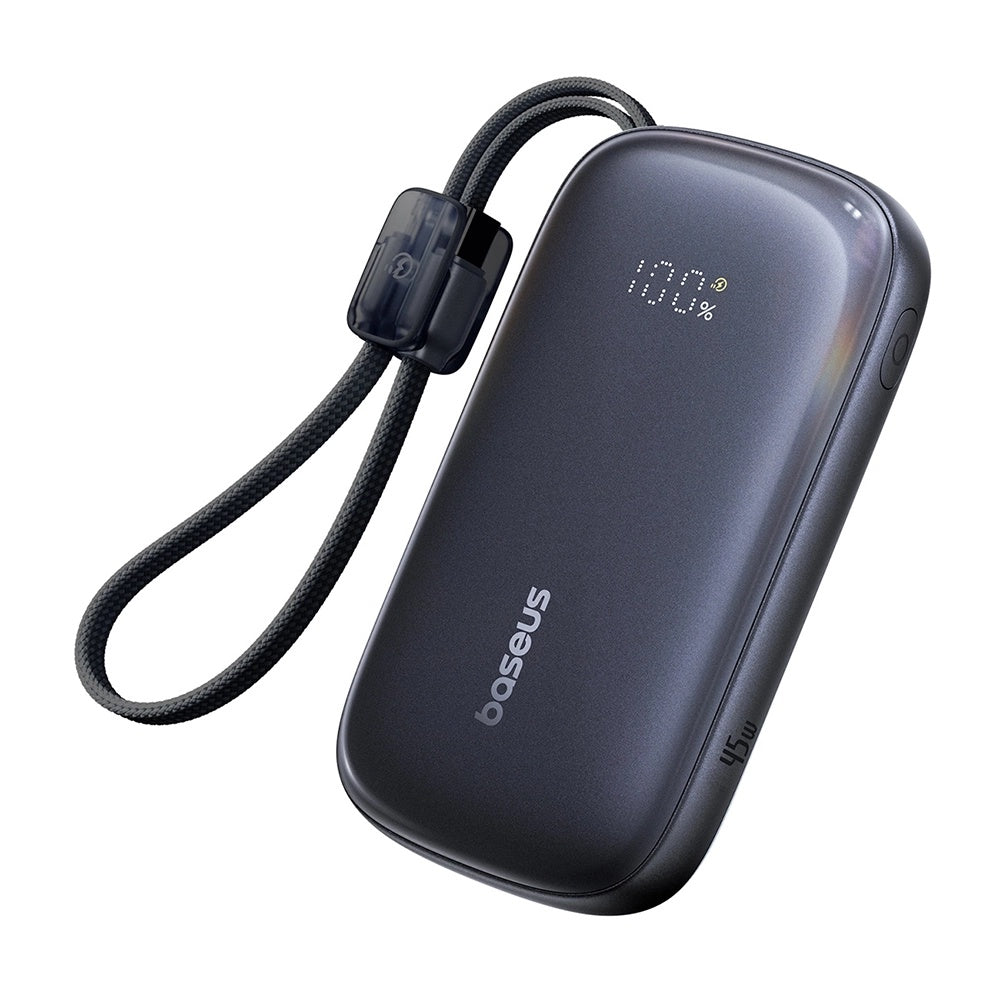 Baseus EnerFill FC21 Qpow 3 Ultra External Battery, 10000mAh, 45W, QC + PD, 1 x USB-A - 1 x USB-C, Black E0027Q00