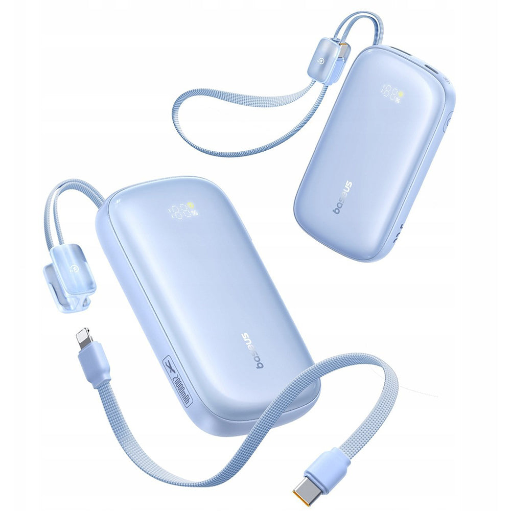 Baseus EnerFill FC21 Qpow 3 Ultra External Battery, 20000mAh, 22.5W, QC + PD, 1 x USB-A - 1 x USB-C, Blue E0027M03