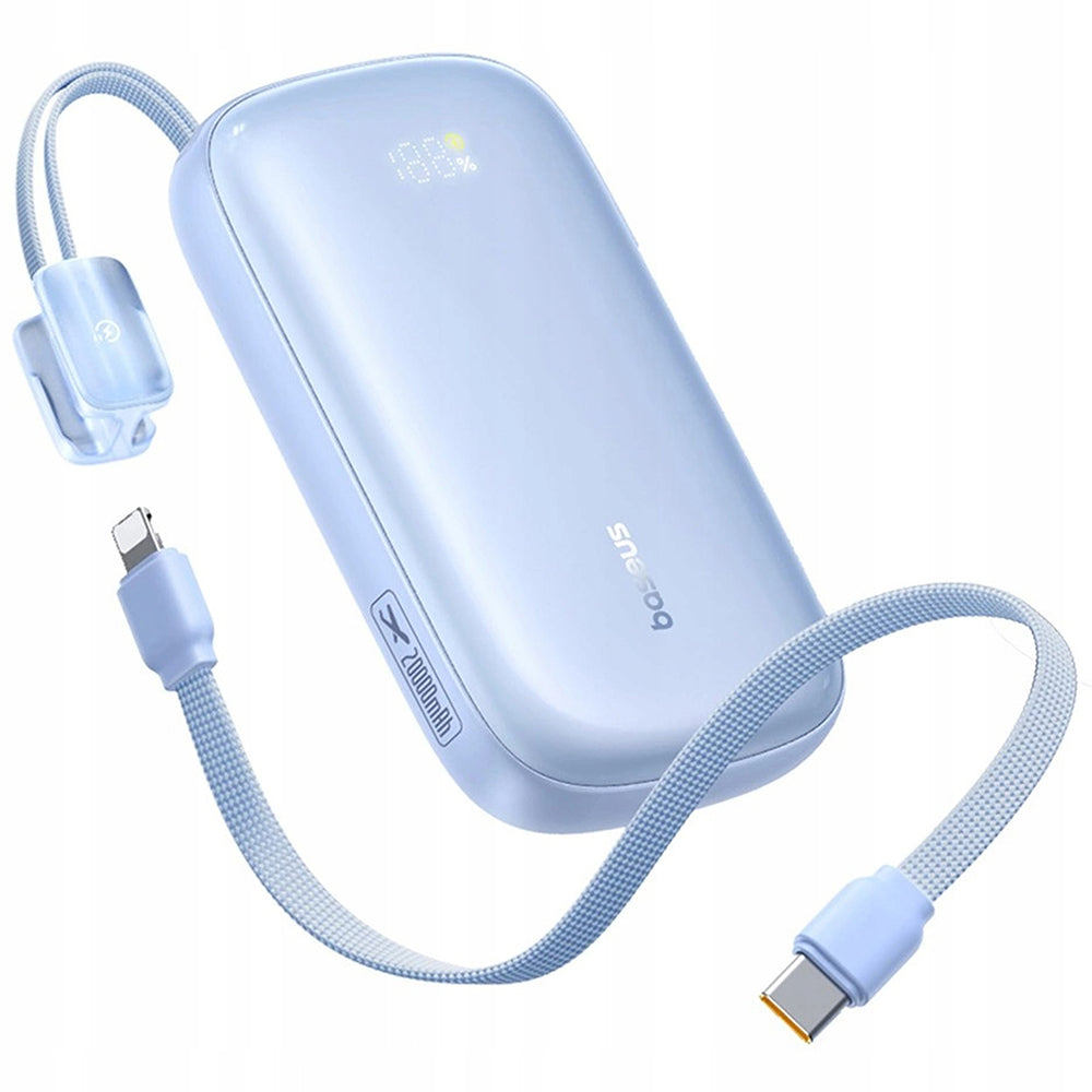 Baseus EnerFill FC21 Qpow 3 Ultra External Battery, 20000mAh, 22.5W, QC + PD, 1 x USB-A - 1 x USB-C, Blue E0027M03