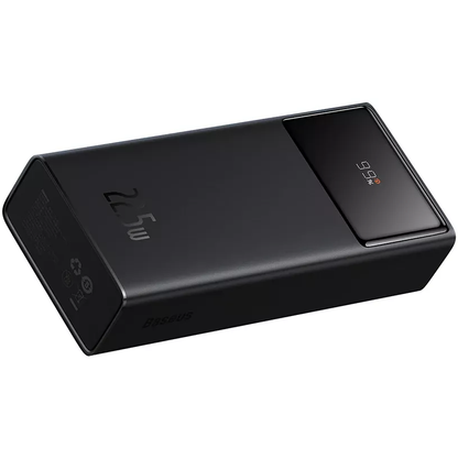 Baseus Star Lord External Battery, 30000mAh, 22.5W, QC + PD, 1 x USB-C - 2 x USB-A, Black PPXJ080101