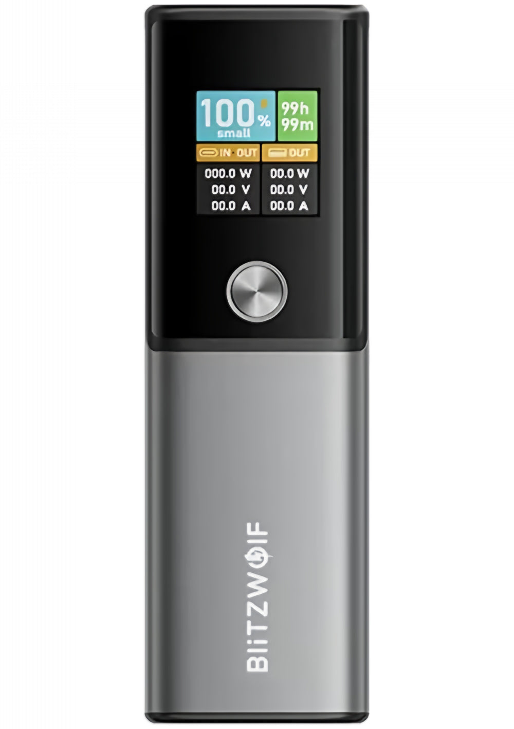 BlitzWolf BW-P23 External Battery, 14000mAh, 100W, QC + PD, 1 x USB-A - 1 x USB-C, Gray