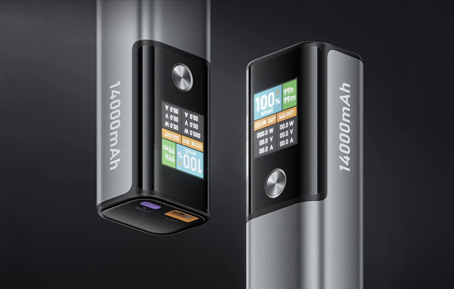 BlitzWolf BW-P23 External Battery, 14000mAh, 100W, QC + PD, 1 x USB-A - 1 x USB-C, Gray