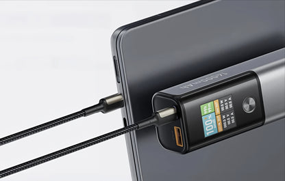 BlitzWolf BW-P23 External Battery, 14000mAh, 100W, QC + PD, 1 x USB-A - 1 x USB-C, Gray