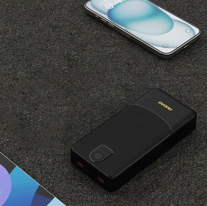 Dudao K10Pro External Battery, 20000mAh, 12W, 2 x USB-A, Black