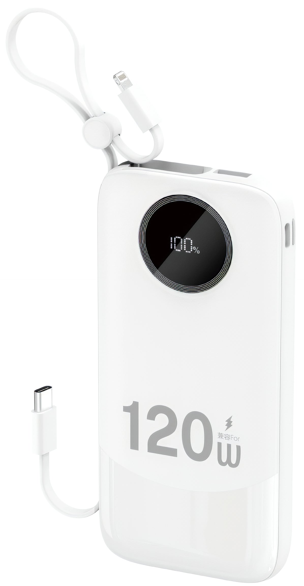 Dudao K13 External Battery, 10000mAh, 22.5W, QC + PD, 1 x Lightning - 1 x USB-A - 2 x USB-C, White