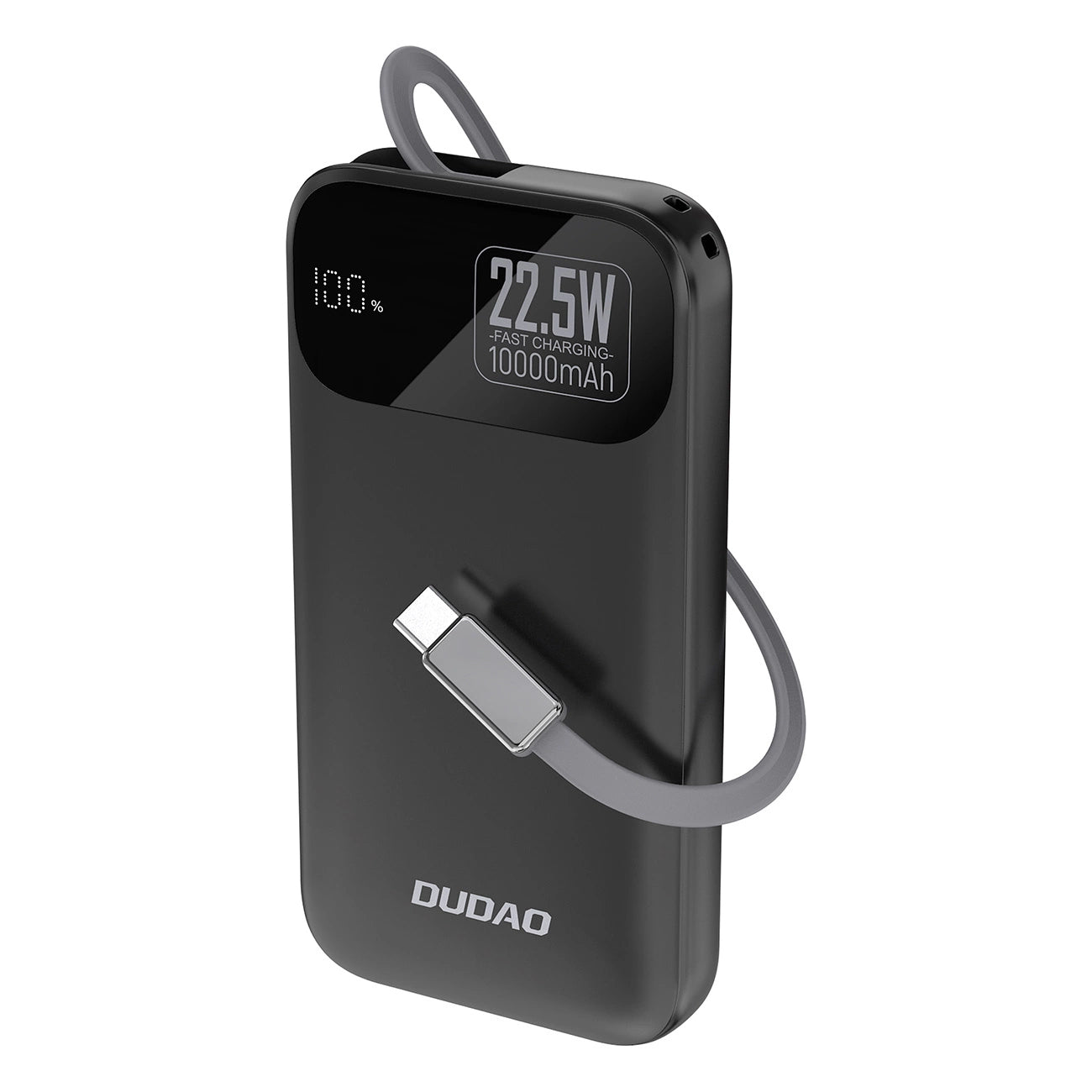 Dudao K31 External Battery, 10000mAh, 22.5W, PD, 2 x USB-C, Black