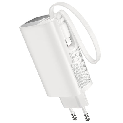 HOCO J148 2-in-1 Power Bank, 5000mAh, 20W, PD, 2 x USB-C, White