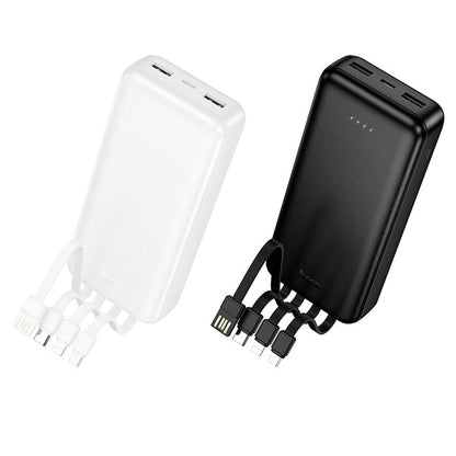 HOCO J163A Power Bank, 20000mAh, 10W, 1 x Lightning - 1 x microUSB - 1 x USB-C - 2 x USB-A, White