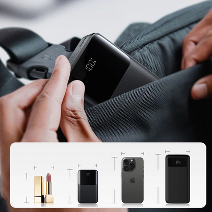 Joyroom JR-QP192 External Battery, 20000mAh, 22.5W, QC + PD, 1 x USB-A - 2 x USB-C, Black