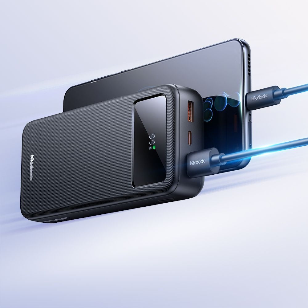 McDodo MC-4230 External Battery, 20000mAh, 22.5W, QC + PD, 2 x USB-A - 1 x USB-C, Black